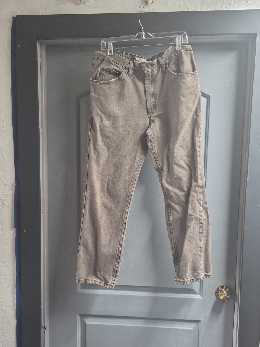 Lee Men's Straight Jeans in Taupe